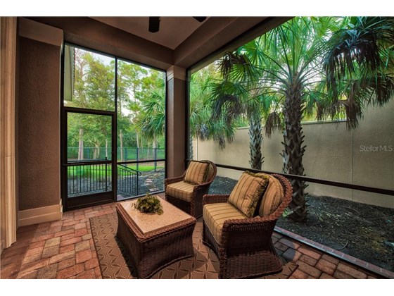 Private Lanai off Guest Apartment - Single Family Home for sale at 8499 Lindrick Ln, Bradenton, FL 34202 - MLS Number is A4475594